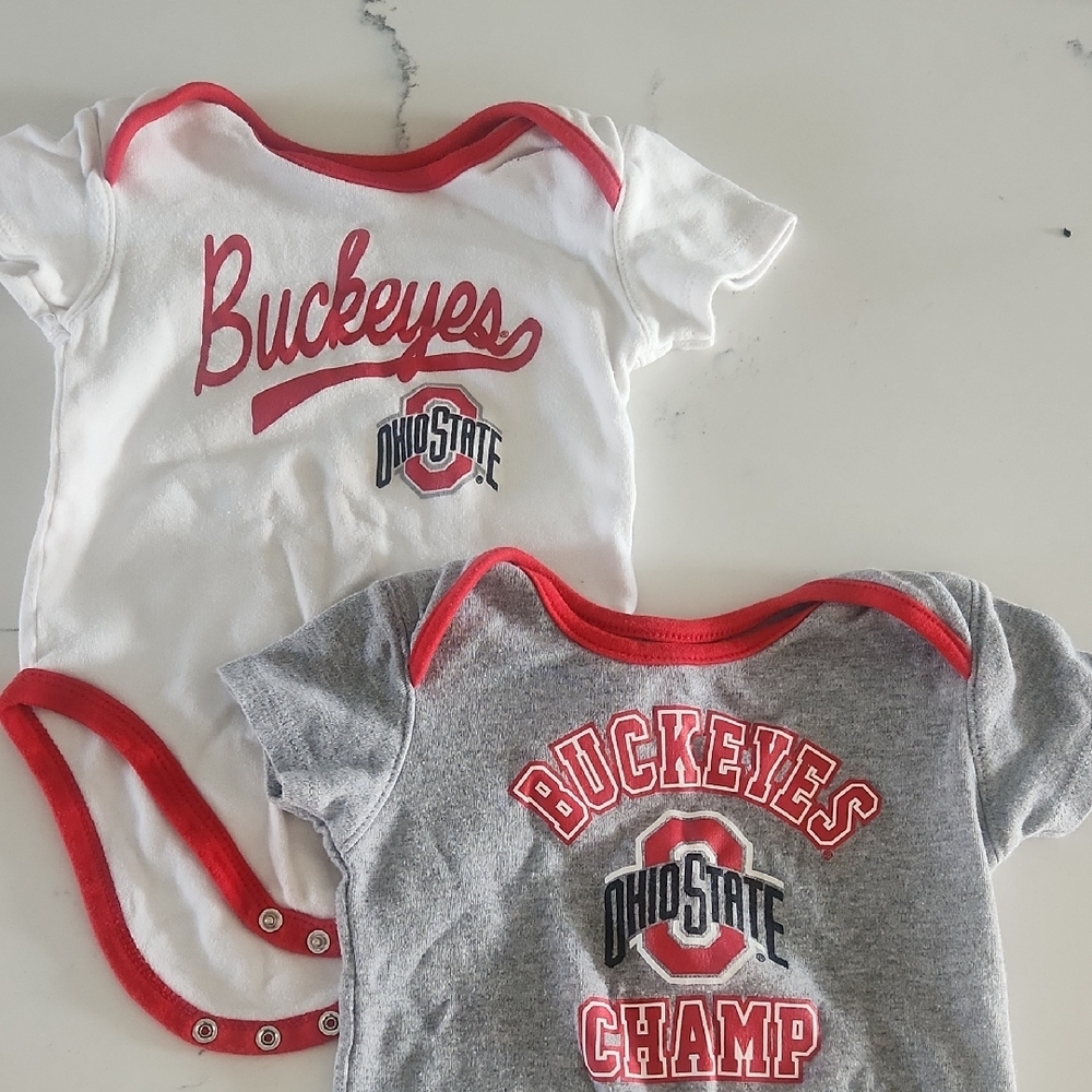 Ohio State Buckeyes Baby Onesies Set
